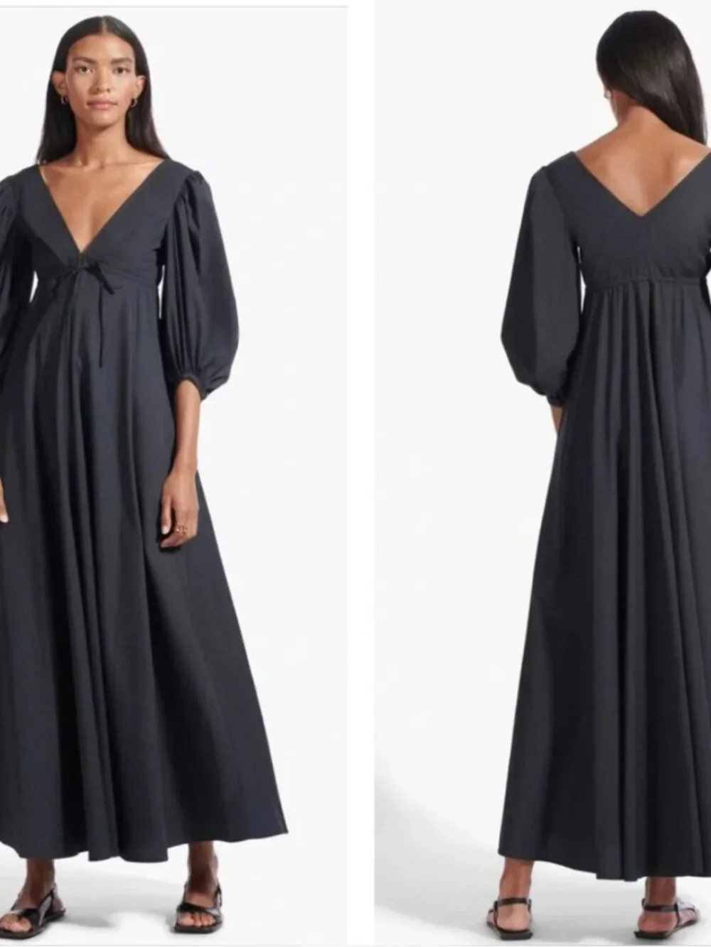 (Pre-owned) STAUD Amaretti Maxi Dress in Black — Size XS - Picture 2 of 2